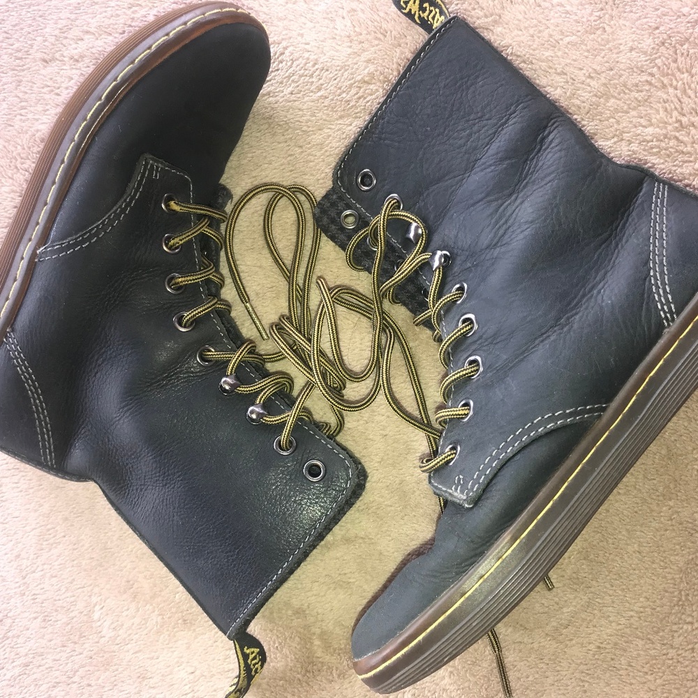 Dr Marten Tehani Black Combat Boot Fold Down Sz 5